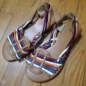 Multicolored Strappy Sandals
